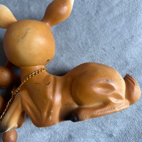 Vintage Plastic Deer Family Figurines attached set - Picture 3 of 8